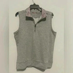 Robert Graham Men's Size S Gray Classic Fit Polyester/Cottn Zip Up Vest